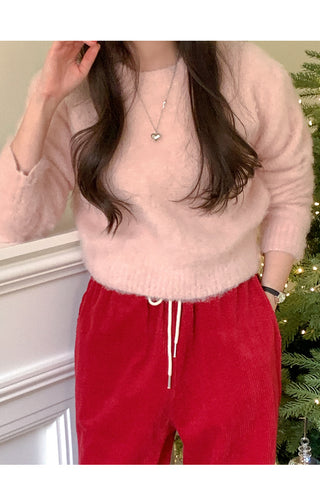 Fluffy wool knit