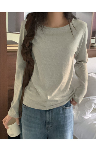 Modal Round Long-Sleeve T-Shirt