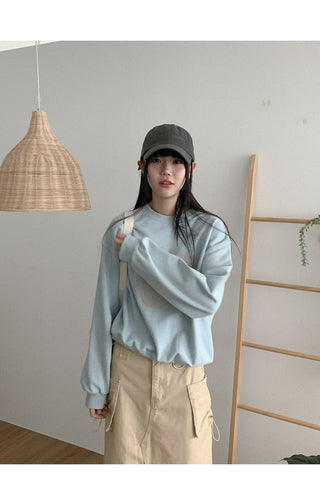 Cotton lettering sweatshirt