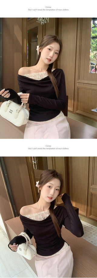 Korean fake lace Top