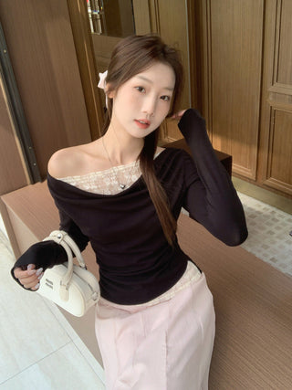 Korean fake lace Top
