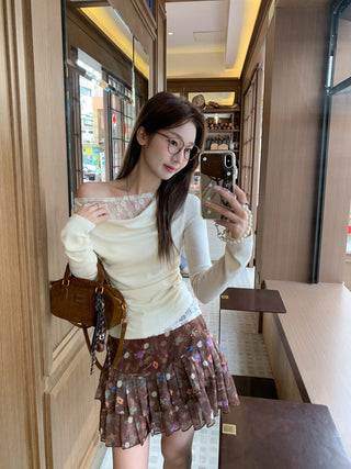 Korean fake lace Top