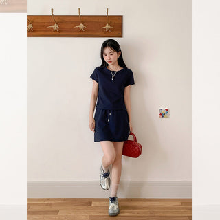 Korean navy blue Top