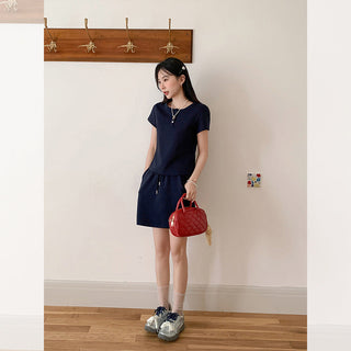 Korean navy blue Top