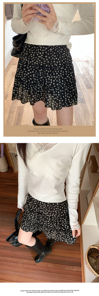 chic black shivering Skirt