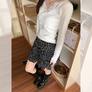 chic black shivering Skirt