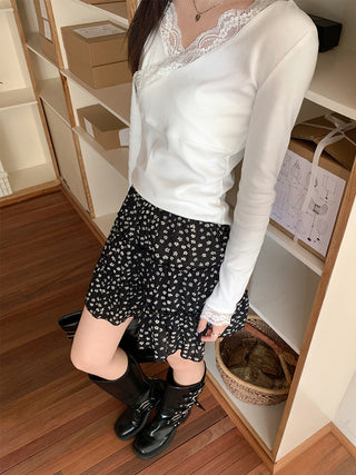 chic black shivering Skirt