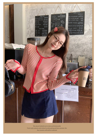 hot striped cardigan