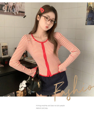 hot striped cardigan