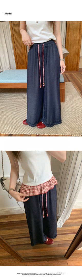 retro elastic waist trousers