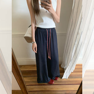 retro elastic waist trousers
