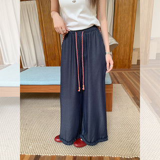 retro elastic waist trousers