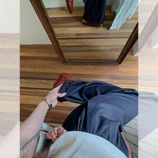retro elastic waist trousers