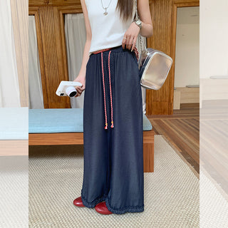 retro elastic waist trousers