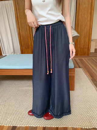 retro elastic waist trousers