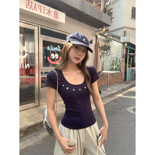 dark blue sweet Top