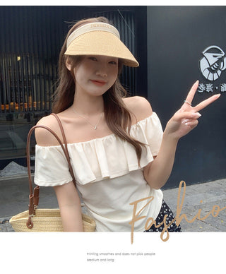 ruffled off-shoulder design Top