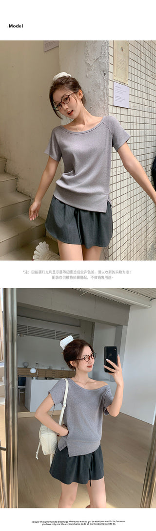 lazy relaxed shoulder Top