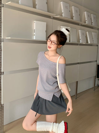 lazy relaxed shoulder Top