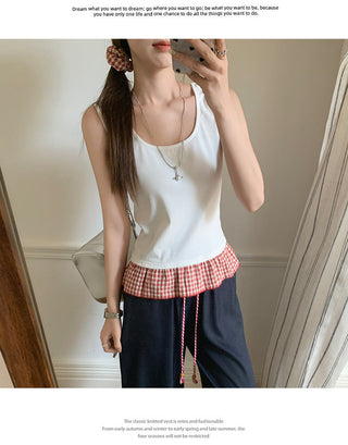sweet plaid Top