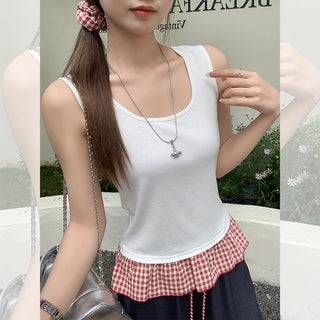sweet plaid Top