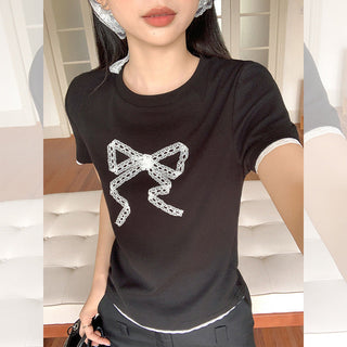 black round neck Top
