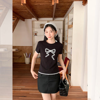 black round neck Top