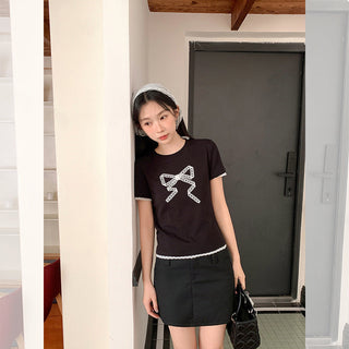 black round neck Top