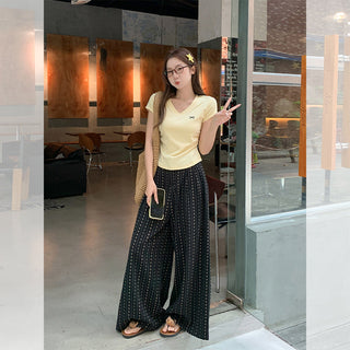 pure V-neck bow Top