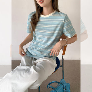 fashionable contrast striped