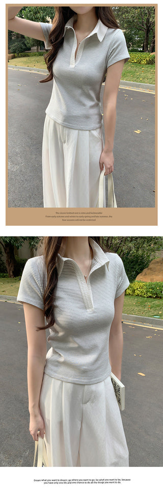design niche striped Top