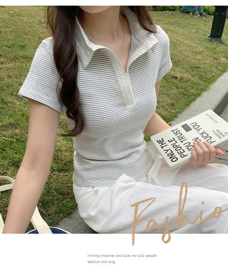 design niche striped Top