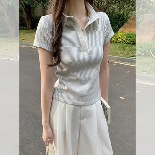 design niche striped Top
