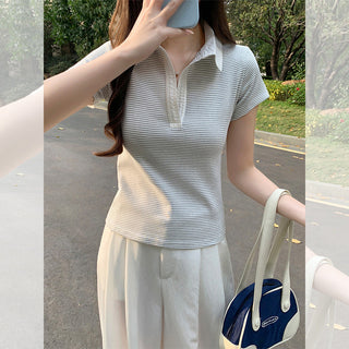 design niche striped Top