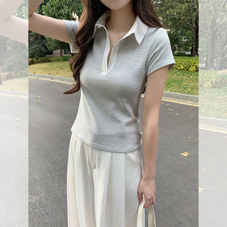 design niche striped Top
