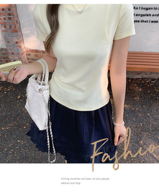 pure round neck Top 01