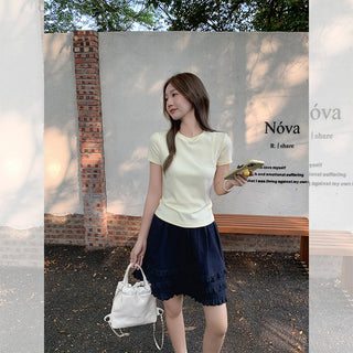 pure round neck Top 01