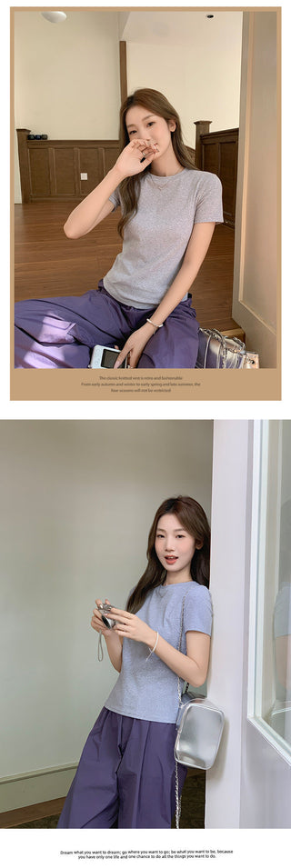 pure round neck Top 01