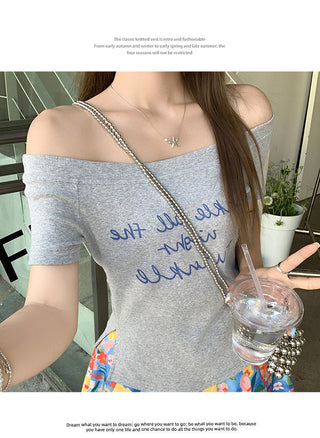 super flower gray Top