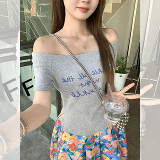 super flower gray Top