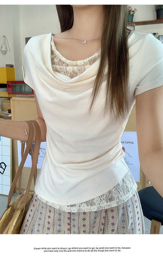 Korean lace swing Top