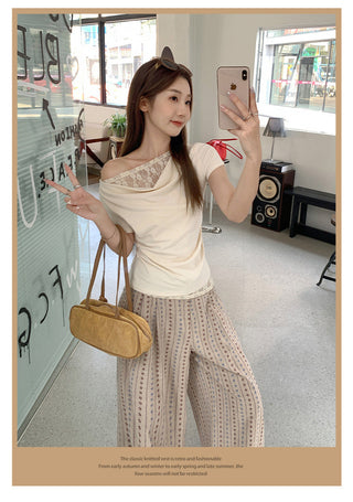 Korean lace swing Top