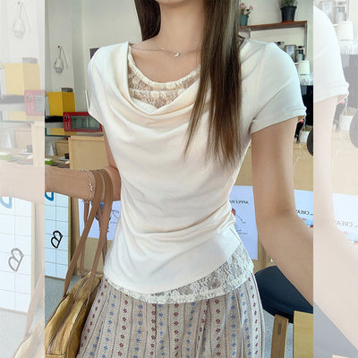 Korean lace swing Top