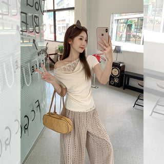 Korean lace swing Top