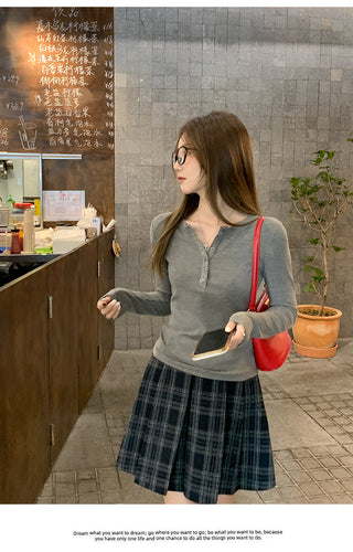 dark gray melange Top