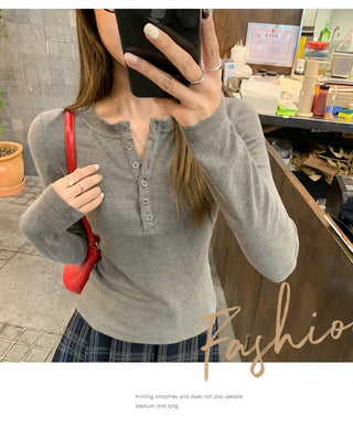 dark gray melange Top