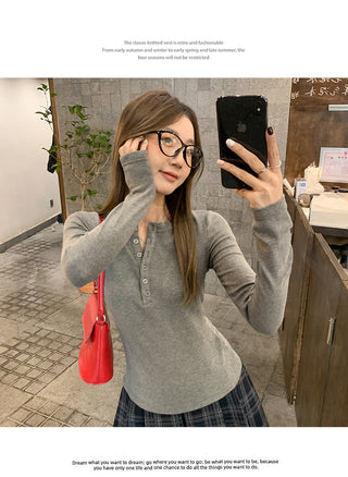 dark gray melange Top
