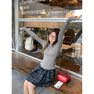 dark gray melange Top