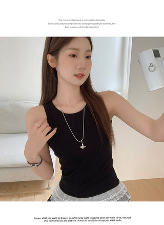 Korean lace hem Top