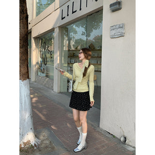 pure tie scarf long sleeve Top